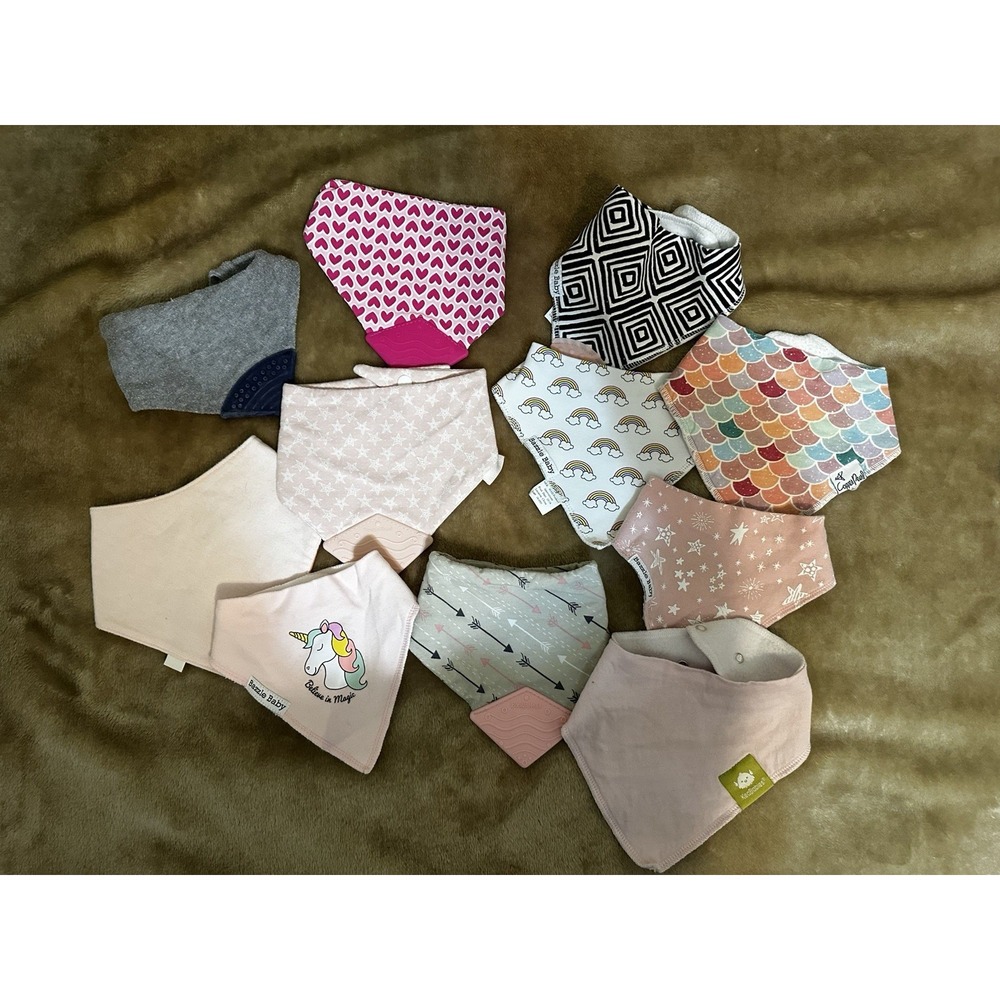 Mixed  Lot Bibs Bazzle Baby Boogin Head Kea Babies Girls Teether Printed